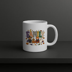 Familienbuchstabenblock kaffeetasse