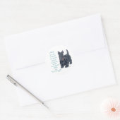 Familiendynamik - Schottische Terrier Wit & Wisdom Runder Aufkleber (Umschlag)