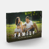 Familieneinfache Typografie Minimalistisch Fotoblock (Links)