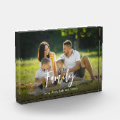 Familieneinfache Typografie Personalisiert Fotoblock (Links)