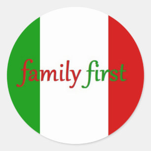 FAMILIENERSTE - Italien / Mexiko / Familie Runder Aufkleber