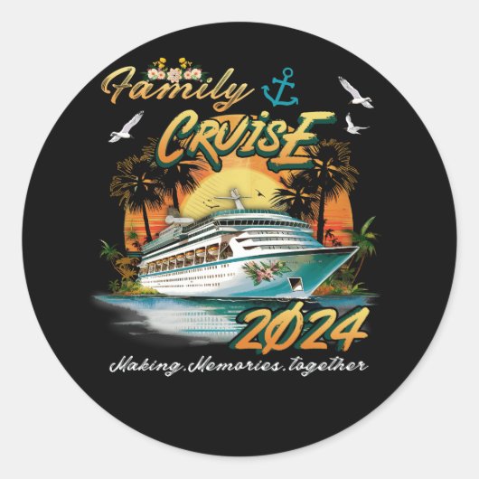 Familienfahrt 2024 Erinnerungen Sommerwandern Runder Aufkleber (Vorderseite)