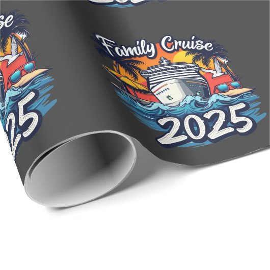 Familienfahrt 2025 Crew Matching Ship Geschenkpapier (Rolleneckpunkt)