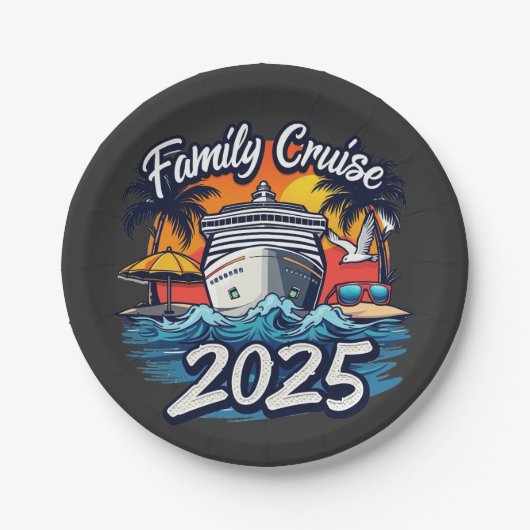 Familienfahrt 2025 Crew Matching Ship Pappteller (Vorderseite)