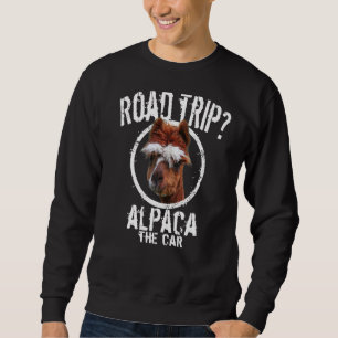 Familienfahrt Alpaca Llama Männer Frauen Kinder Sweatshirt