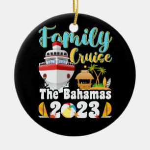 Familienfahrt Bahamas 2023 Sommerwetterwetter Keramik Ornament