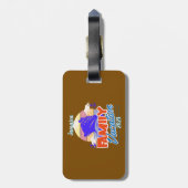 Familienfahrt Braun/Blauer Urlaub Persönlich gesta Gepäckanhänger (Rückseite vertikal)