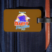 Familienfahrt Braun/Blauer Urlaub Persönlich gesta Gepäckanhänger