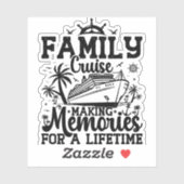 Familienfahrt Erinnerungen Urlaub Platz Cool mache Aufkleber (Blatt)