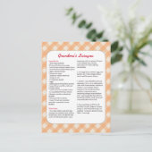 Familienfavorit Rezept Retro - Lasagna Postkarte (Stehend Vorderseite)