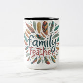 Familienfeathers Zweifarbige Tasse (Mittel)