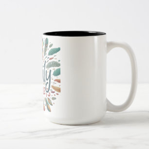 Familienfeathers Zweifarbige Tasse