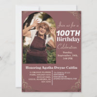 Familienfeier 100. Geburtstagsparty Einfaches Eleg