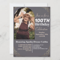 Familienfeier 100. Geburtstagsparty Einfaches Eleg