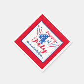 Familienfeier am 4. Juli Wiedersehen Serviette (Ecke)