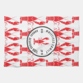 Familienfeier der Lobster Geschirrtuch (Horizontal)