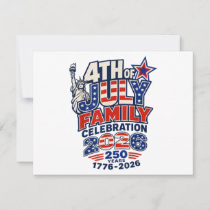 Familienfeier zum 4. Juli 2026 250 Jahre 1776 Save The Date