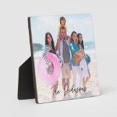 Familienfeiertag | Moderner Name des Fotos Persona Fotoplatte (Vorderseite)