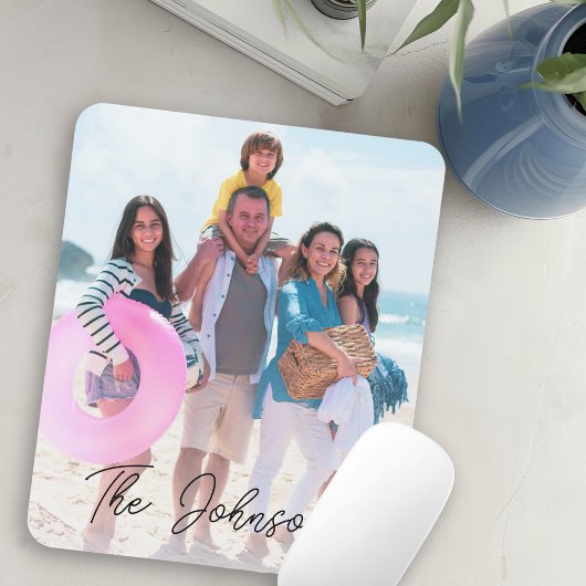 Familienfeiertag | Moderner Name des Fotos Persona Mousepad