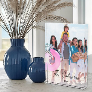 Familienfeiertag   Modernes Foto Name Personalisie