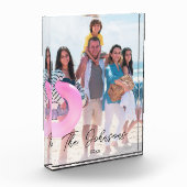 Familienfeiertag | Modernes Foto Name Personalisie (Links)