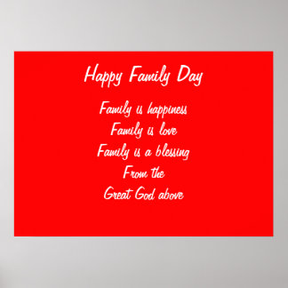 Familienfeiertag Poster
