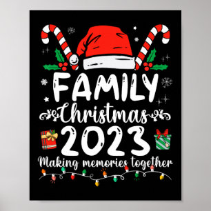 Familienfeiertage 2023 Match Santa elf Spaß Poster