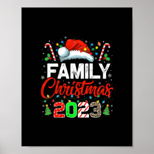 Familienfeiertage 2023 Match Santa elf Spaß Poster