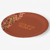 Familienfest Terracotta Dank Pappteller (Schrägansicht)