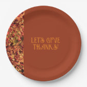 Familienfest Terracotta Dank Pappteller (Vorderseite)