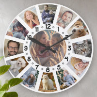 Familienfoto Collage 13 Bilder mit Zahlen leicht