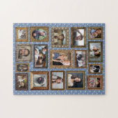 Familienfoto Collage 17 Bilder Extravagante Rahmen Puzzle (Horizontal)