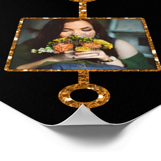 Familienfoto Collage 21 Bilder Hübsch Schwarzes Go Poster (Ecke)