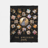 Familienfoto Collage 21 Bilder Schwarzes Gold + Na Fleecedecke (Vorderseite)