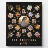 Familienfoto Collage 21 Bilder Schwarzes Gold + Na Fotoplatte (Vorderseite)