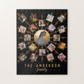 Familienfoto Collage 21 Bilder Schwarzes Gold + Na Puzzle (Vertikal)