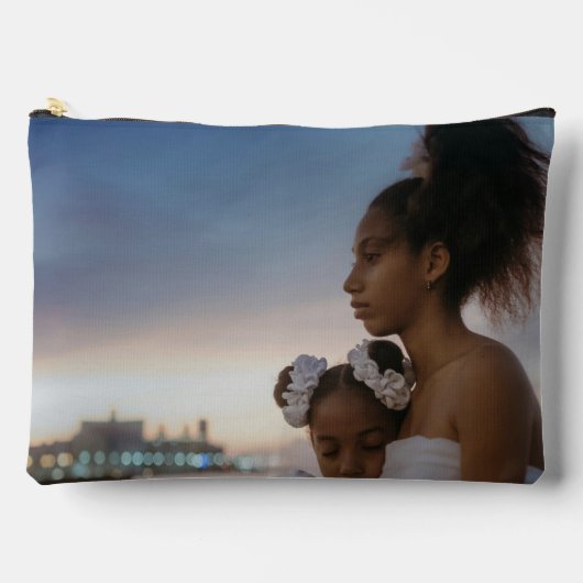 Familienfoto Collage 2 Foto doppelseitig Zubehörtasche (Vorderseite)