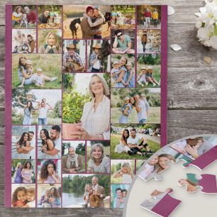 Familienfoto-Collage 31 Bild Rosa Puzzle