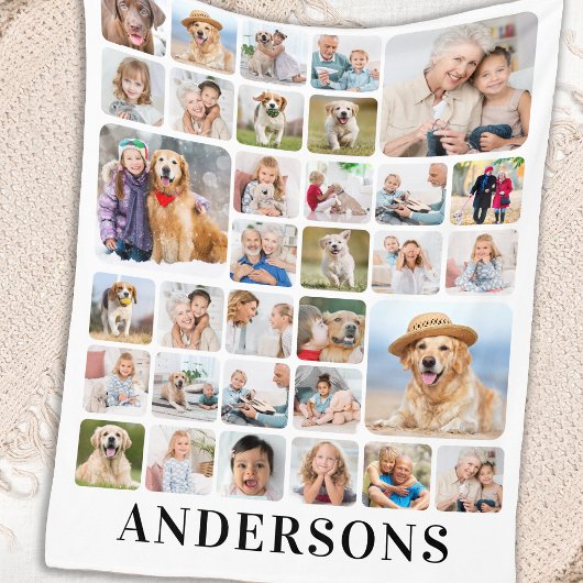 Familienfoto Collage 33 Bilder Cool Moderne Fleecedecke