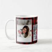 Familienfoto Collage 3 Bilder Rot Kariert Easy DIY Kaffeetasse (Links)