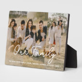 Familienfoto Collage 3 Foto Script Typografie Fotoplatte (Seite)