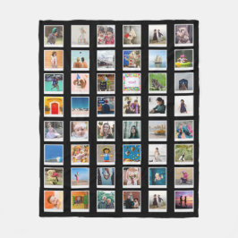 Familienfoto Collage 48 Fotografien Personalisiert Fleecedecke