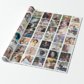 Familienfoto Collage 56 Square Instagram Easy DIY Geschenkpapier (Ungerollt)
