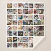 Familienfoto Collage 56 Square Picture Easy Custom Sherpadecke (Vorderseite)
