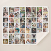 Familienfoto Collage 56 Square Picture Easy Custom Sherpadecke (Vorderseite (Horizontal))