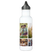 Familienfoto Collage 7 Benutzerdefinierte Bilder | Edelstahlflasche (Links)