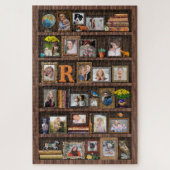 Familienfoto Collage Antique Bookcase Custom Large Puzzle (Vertikal)