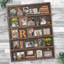 Familienfoto Collage Antique Bookcase Personalisie