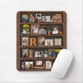 Familienfoto Collage Antique Bookcase Personalisie Mousepad (Mit Mouse)