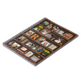 Familienfoto Collage Antique Bookcase Personalisie Notizblock (Linke Seite)